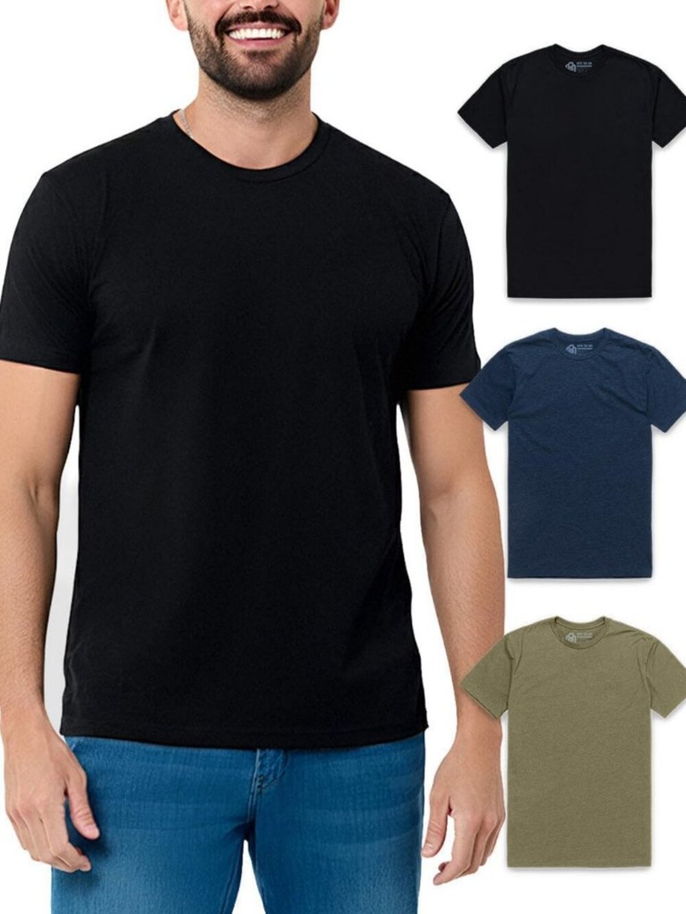 Soft Cotton Crew Neck Men's T-Shirts, Athletic Fit Casual Tees S-4XL, Comfy